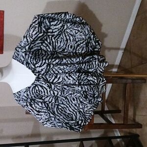 Style&co.- Black and White Print Blouse